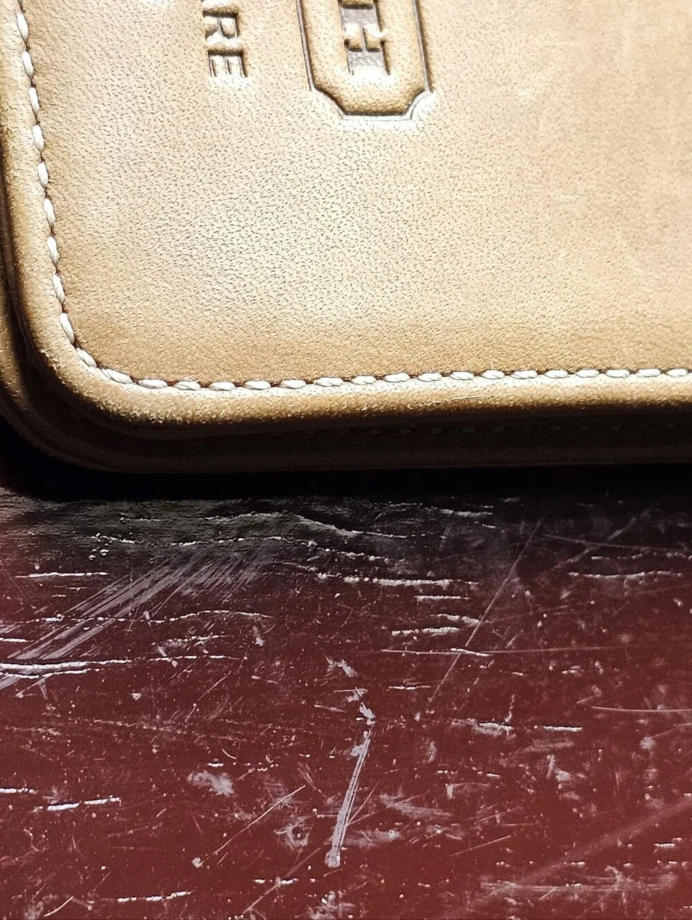 Vintage Y2k Coach Leatherware British Tan Leather Double ID Case Card Holder